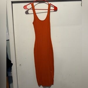 Orange Knit dress